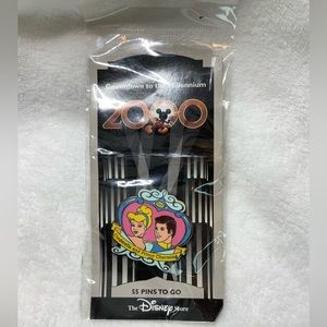 The Disney Store Cinderella and Prince Count Down to Millennium 2000 Pin
